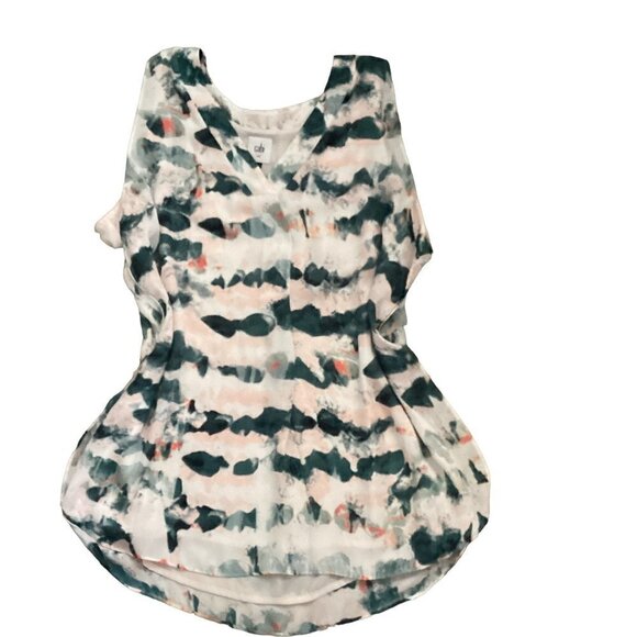 CAbi Style 5035 Gelato Watercolor Sleeveless Tunic Tank Top Blouse Sz M #84i - Picture 6 of 9